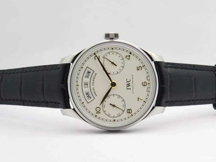 MIROTIME 0513 Portuguese Real PR Real Annual Calendar IW5035 YLF 1:1 Best Edition White Dial On Leather Strap A Refined 7243
